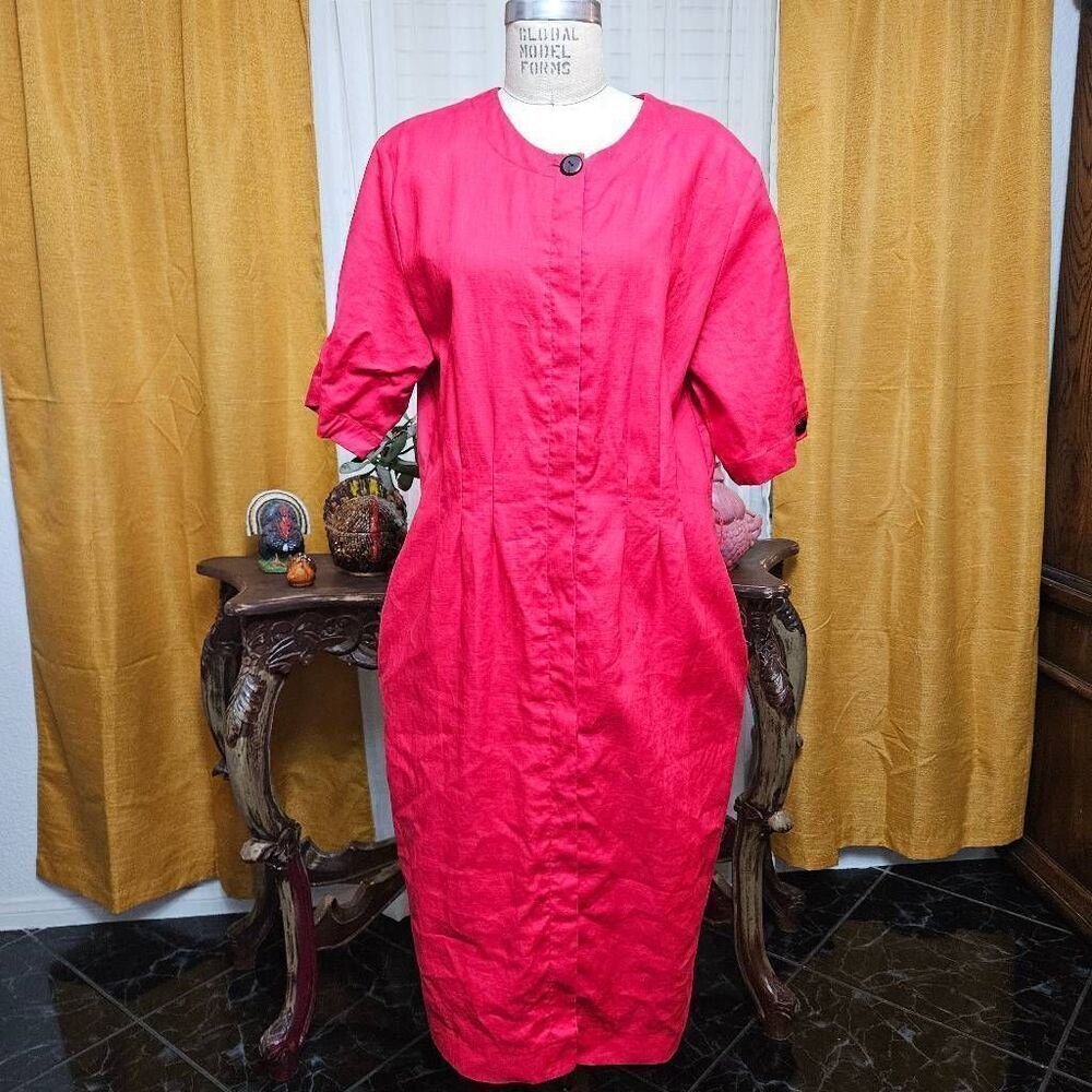 Nordstrom Point Of View Linen Dress